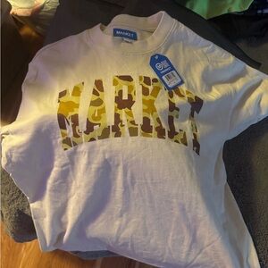 Market duck Camo Print mens White T-Shirt